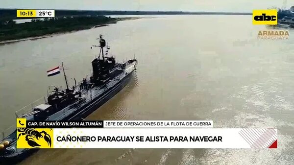 Video: Cañonero Paraguay se alista para navegar - ABC Noticias - ABC Color