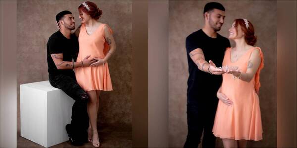 [GALERÍA] Pelotero anunció la llegada de su nueva "bendi" con una tierna sesión de fotos