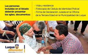 Municipio publica lista de la tercera edad •