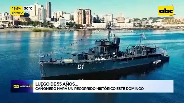 Video: luego de 55 años, Cañonero Paraguay hará un recorrido este domingo - ABC Noticias - ABC Color