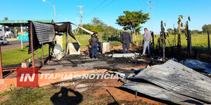 CASILLA DE MADERA SE REDUJO A CENIZAS EN EL DISTRITO DE TRINIDAD - Itapúa Noticias