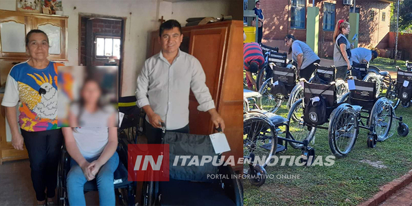 GOBERNACIÓN DE ITAPÚA GESTIONÓ SILLAS DE RUEDAS PARA PERSONAS DISCAPACITADAS - Itapúa Noticias