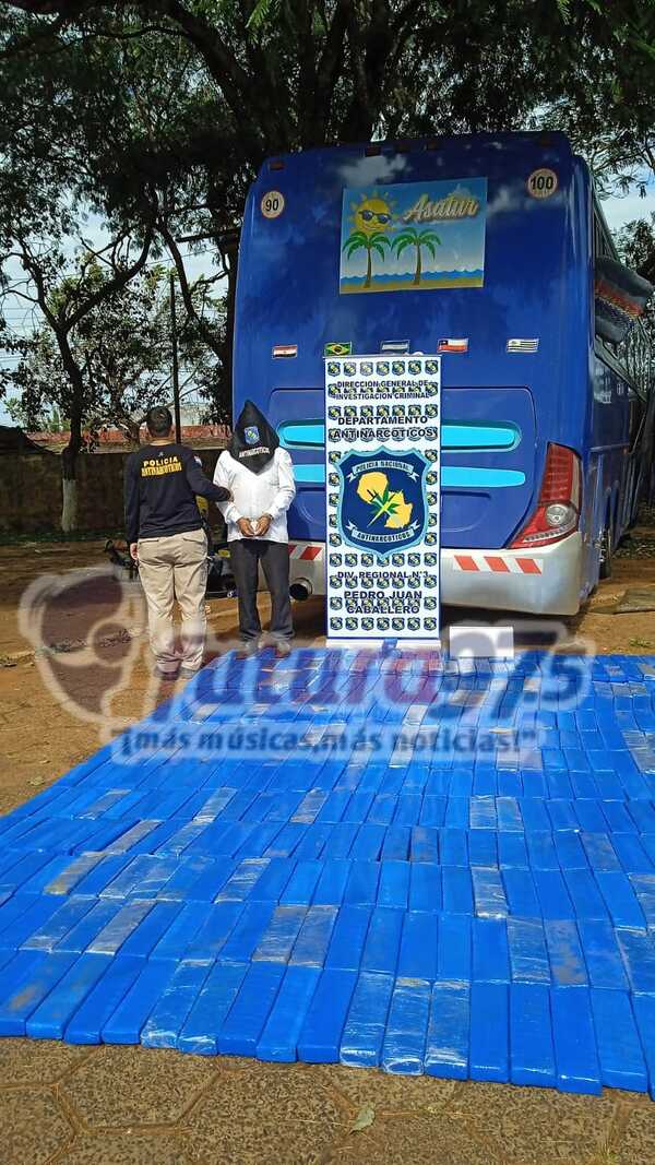 Incautan más de 500 kilos de marihuana en un colectivo de turismo