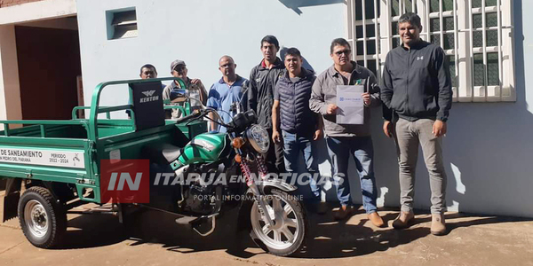 JUNTA DE SANEAMIENTO DE SAN PEDRO DEL PNÁ. TIENE NUEVO MOTOCARRO - Itapúa Noticias
