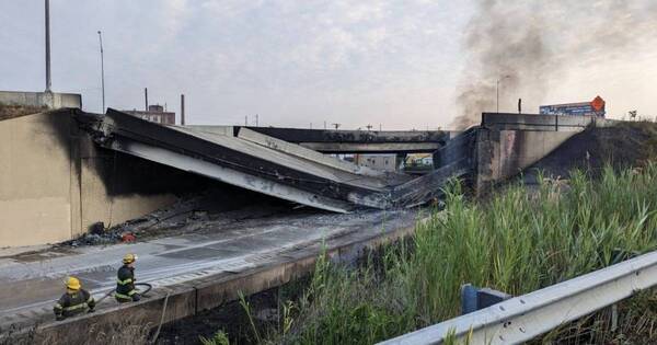 La Nación / Autopista de EEUU se derrumbó en Filadelfia