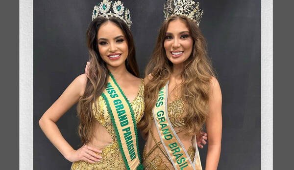 Miss Grand Paraguay en la coronación de la Miss Grand Brasil