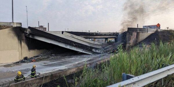 Autopista de EE. UU. se derrumbó en Filadelfia