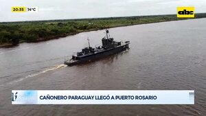 Video: Cañonero Paraguay llegó a Puerto Rosario  - Periodísticamente - ABC Color