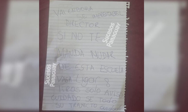 Suman y siguen las amenazas en escuelas, ahora en Zanja Pytâ: “Vas a ligar 8 tiros” - OviedoPress
