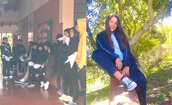Compañeros de Colegio despidieron a joven asesinada en Encarnación - Noticiero Paraguay