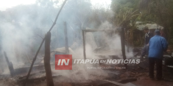 VIVIENDA SE REDUJO A CENIZAS EN EL DISTRITO DE GENERAL ARTIGAS - Itapúa Noticias