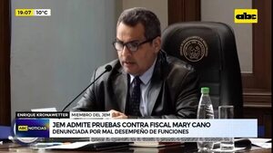Video: JEM admite pruebas contra la fiscal Mary Cano - ABC Noticias - ABC Color