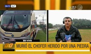Murió el chofer herido por una piedra | Telefuturo
