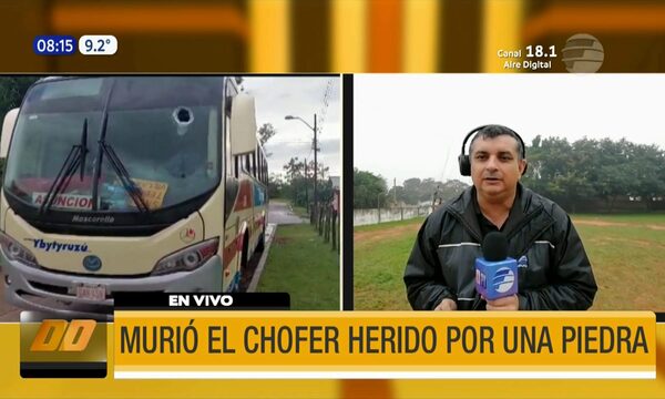 Murió el chofer herido por una piedra | Telefuturo