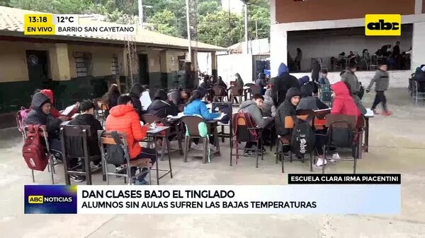 Video: Dan clases bajo el tinglado en escuela del Bañado Sur - ABC Noticias - ABC Color