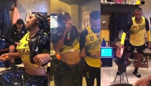 Así celebran el "San Juan Ara" los jugadores de Sportivo Recoleta - Teleshow