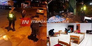 POLICÍAS DE TRÁNSITO TRASLADAN A PERSONAS EN SITUACIÓN DE CALLE AL ALBERGUE - Itapúa Noticias