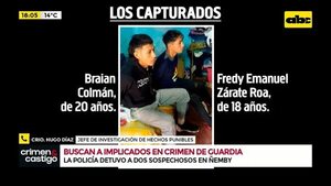 Video: Capturaron a dos sospechosos del asesinato del guardia de seguridad - Crimen y castigo - ABC Color