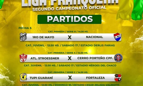 Programan penúltima fecha de la Liga Franqueña