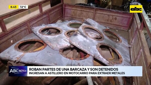 Video: Roban partes de una barcaza y son detenidos - ABC Noticias - ABC Color