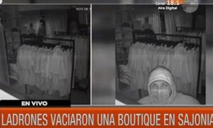 Ladrones vaciaron una boutique en Sajonia | Telefuturo