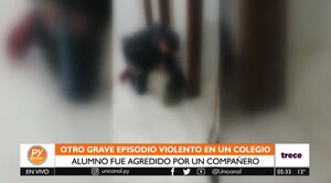 Coronel Oviedo: Viralizan video de un joven golpeado en el baño de un colegio - trece