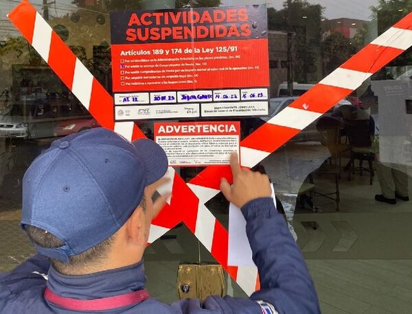 Tributación suspendió actividades de comercios de Alto Paraná e Itapúa