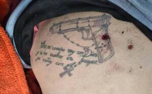 El llamativo tatuaje que "Aguacate" llevaba en la piel