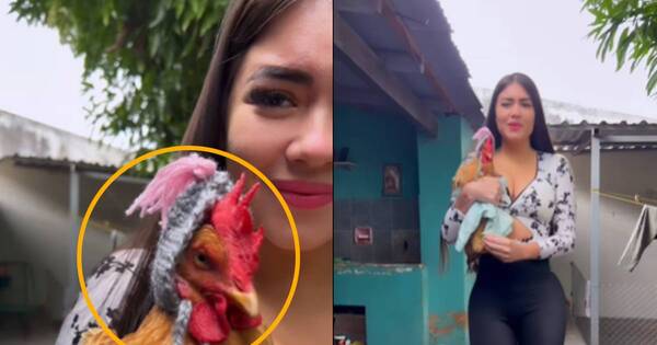 La Nación / ¡Hortensia, la diva del invierno!, Laurys presumió el outfit de su gallina