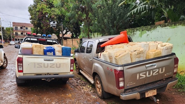Allanan vivienda que operaba como gasolinera clandestina - Noticias Paraguay