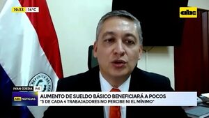 Video: Aumento de sueldo básico beneficiará a pocos - ABC Noticias - ABC Color