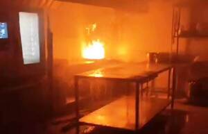 Principio de incendio causó susto en supermercado •