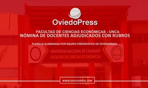 Nómina de docentes adjudicados con rubros - Facultada de Ciencias Económicas - UNCA - OviedoPress