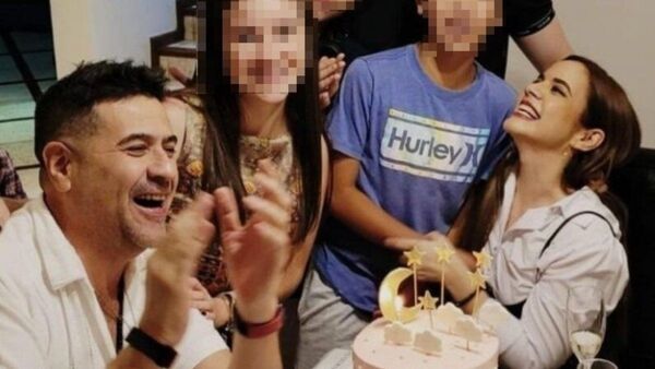Roberto Pérez, su novia e hijos pasaron un día familiar