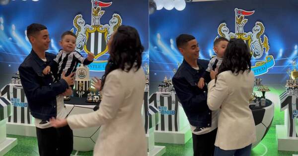 La Nación / ¡Con los colores del Newcastle! Así festejó su cumple el hijo de Miguel Almirón