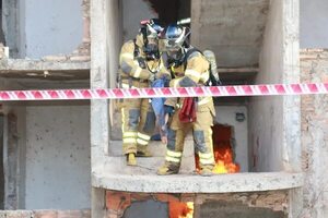 Simulacro de incendio y práctica de bomberos sorprende en Mariano Roque Alonso - Nacionales - ABC Color