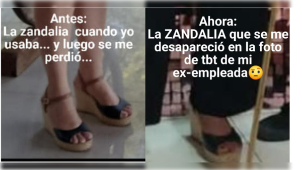 A una doña se le había perdido su sandalia y mirá dónde la encontró...
