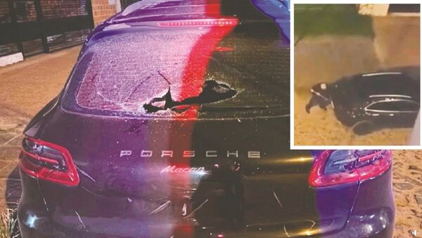 “Dueño de la vereda” rompió vidrio de lujoso auto