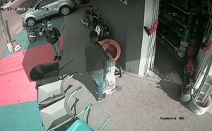 Un hombre y una mujer roban una hidrolavadora de una ferretería - Radio Imperio