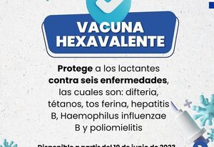 Vacuna hexavalente se aplica desde hoy a bebés para protegerlos de seis enfermedades