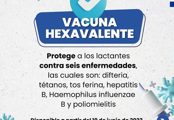 Vacuna hexavalente se aplica desde hoy a bebés para protegerlos de seis enfermedades