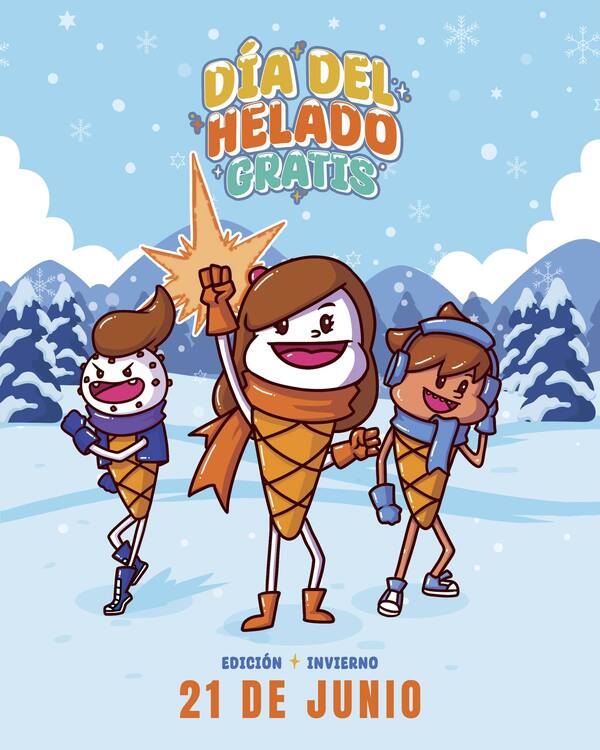 Llega el “Día Nacional del Helado Gratis” de Amandau, versión invierno