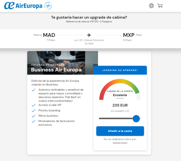Air Europa activa un sistema de pujas para disfrutar de su clase Business | Lifestyle | 5Días