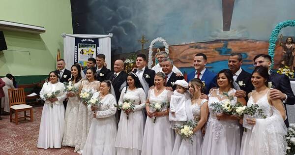 La Nación / Nueve parejas dieron el “Sí quiero” en boda comunitaria de Lambaré