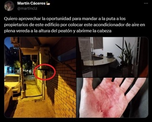 Split colocado en la calle rompió la cabeza a un transeúnte » San Lorenzo PY