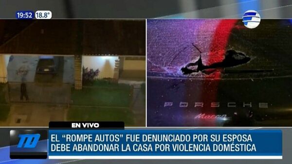 El “rompe autos” se fue de su casa tras ser denunciado por su esposa