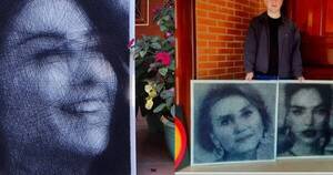 La Nación / Artista ovetense homenajeó a Vita Aranda inmortalizando su rostro en hilorama