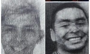 Artista de hilos busca entregar cuadros a “Miggy” y Enciso