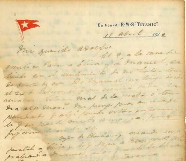 Diario HOY | Subastan en Uruguay una carta de un pasajero del Titanic