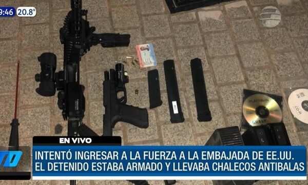 Alemán intentó ingresar a la fuerza a la Embajada de EE.UU. | Telefuturo